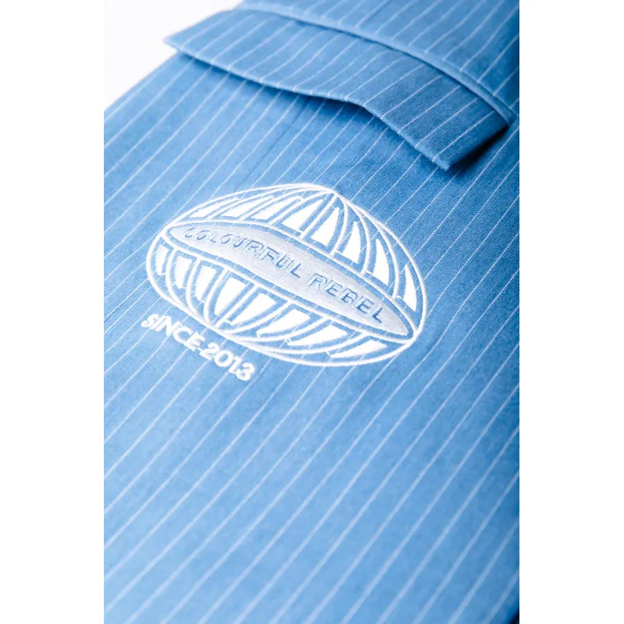 Colourful Rebel Jesra Nadelstreifen-Melange-Blazer - grey blue