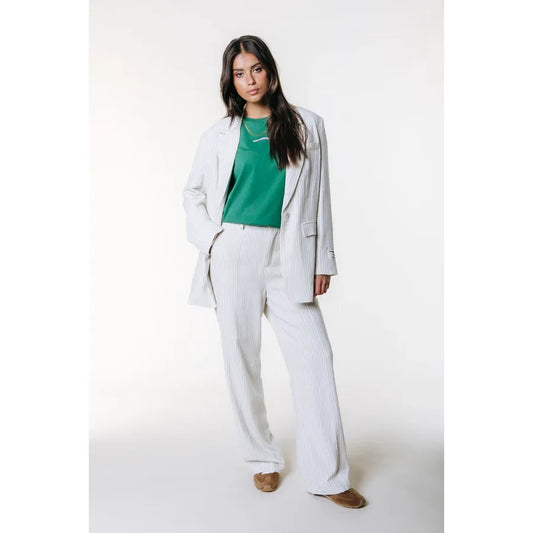 Colourful Rebel Jesra Nadelstreifenblazer - beige