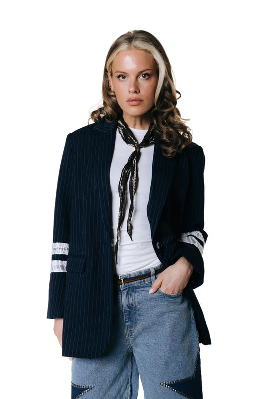 Colourful Rebel Nadelstreifenblazer