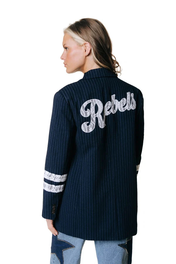 Colourful Rebel Nadelstreifenblazer