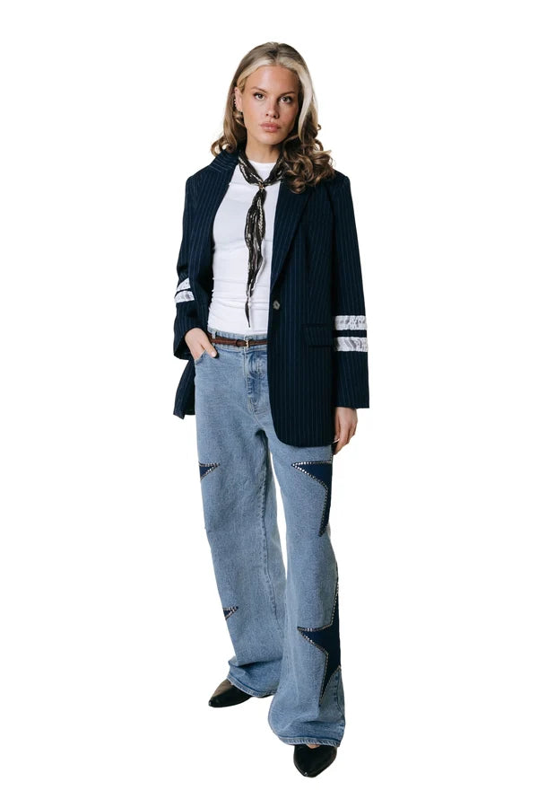 Colourful Rebel Nadelstreifenblazer