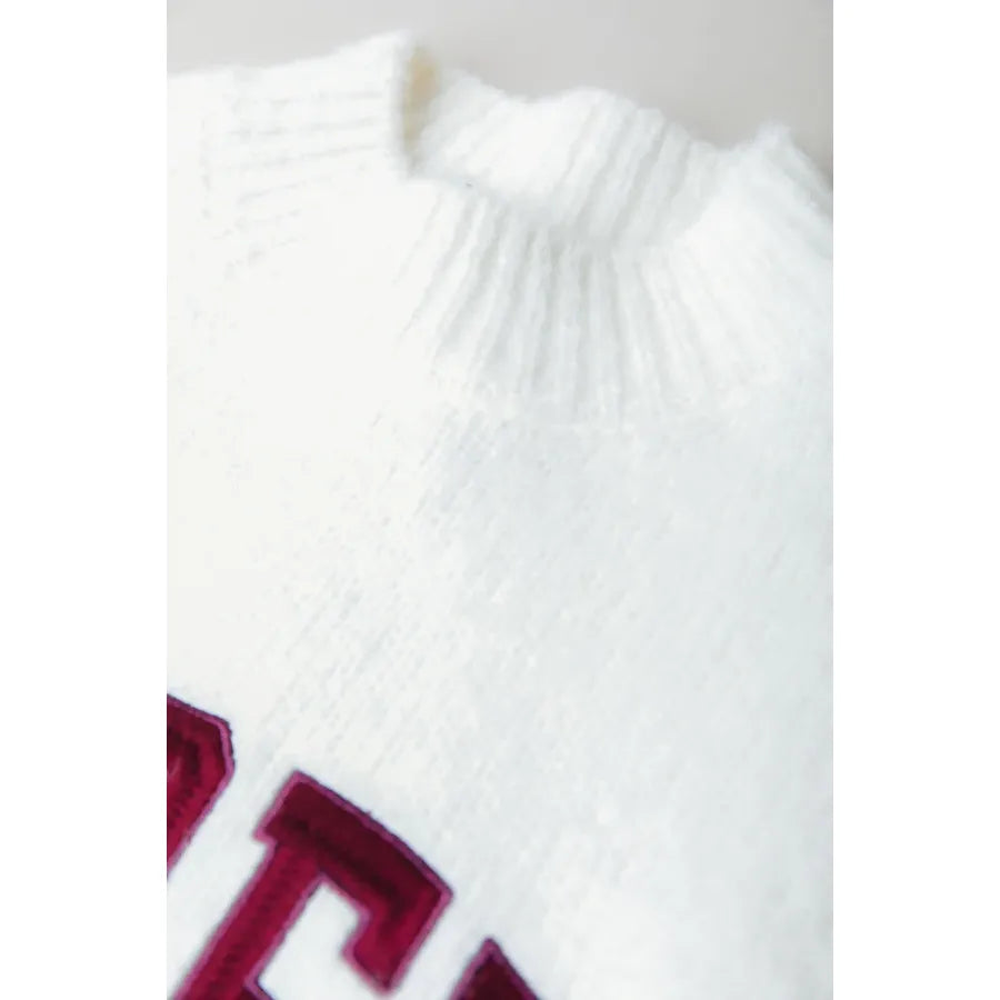 Colourful Rebel Rundhals-Strickpullover - off white