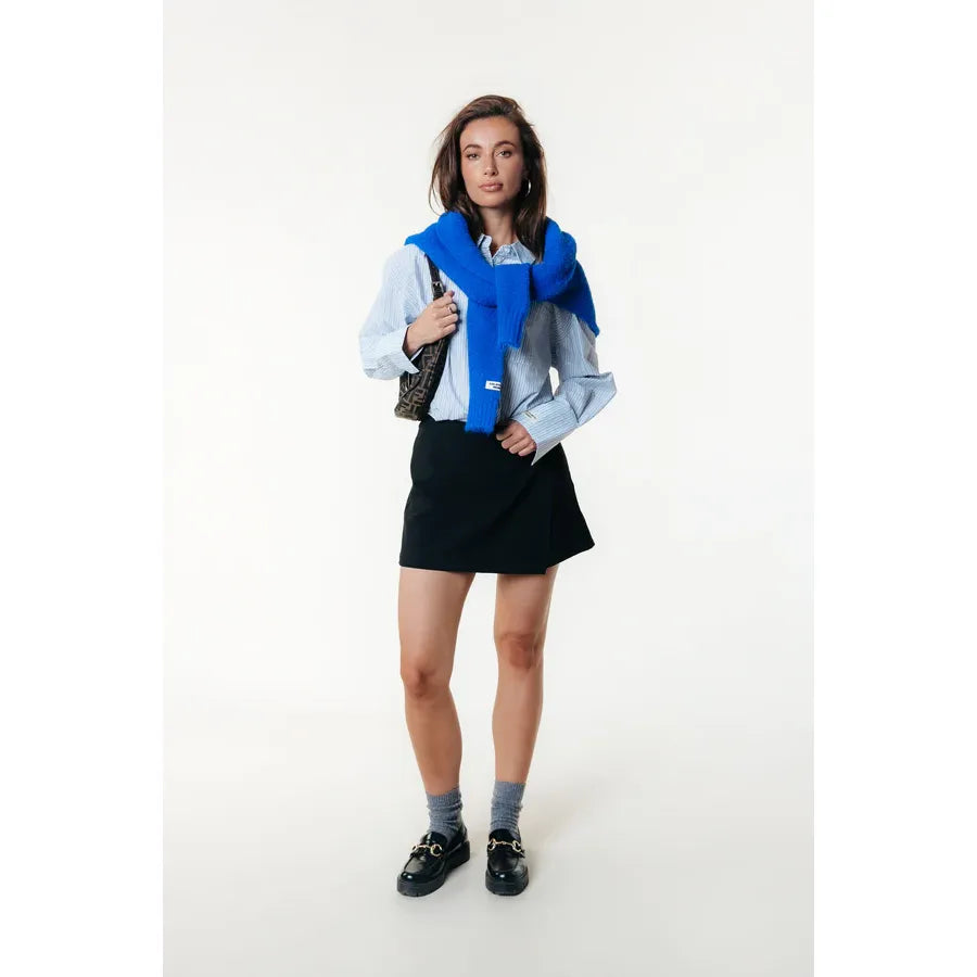 Colourful Rebel Olivia Crewneck Knitted Sweater - deep blue