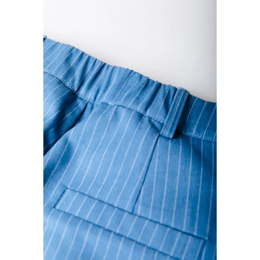 Colourful Rebel Rus Nadelstreifen-Melange-Hose - grey blue