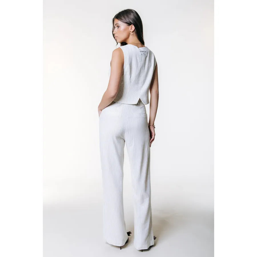 Colourful Rebel Hose mit Nadelstreifenmuster -off white-