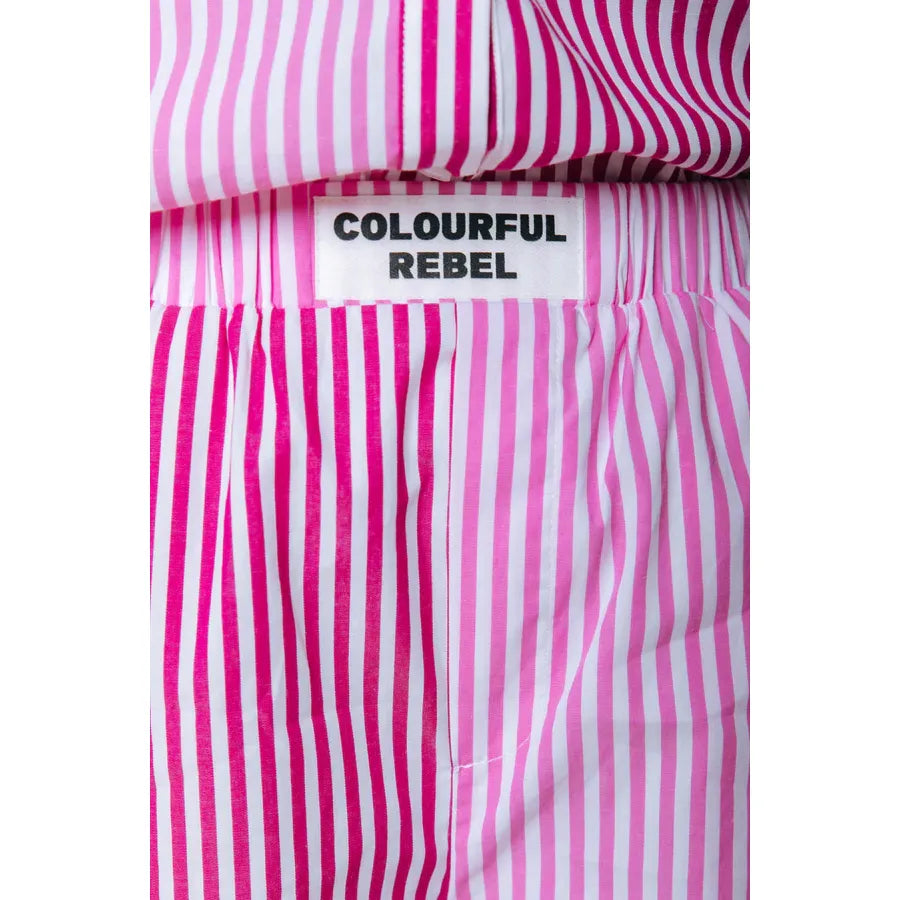 Colourful Rebel Streifen-Shorts - hellrosa