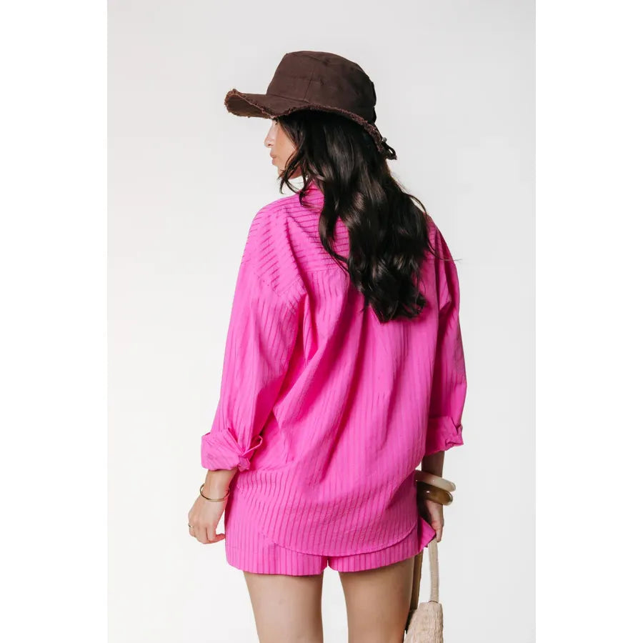 Colourful Rebel Streifen-Shorts - pink