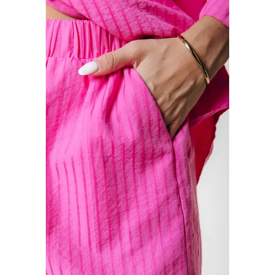 Colourful Rebel Streifen-Shorts - pink