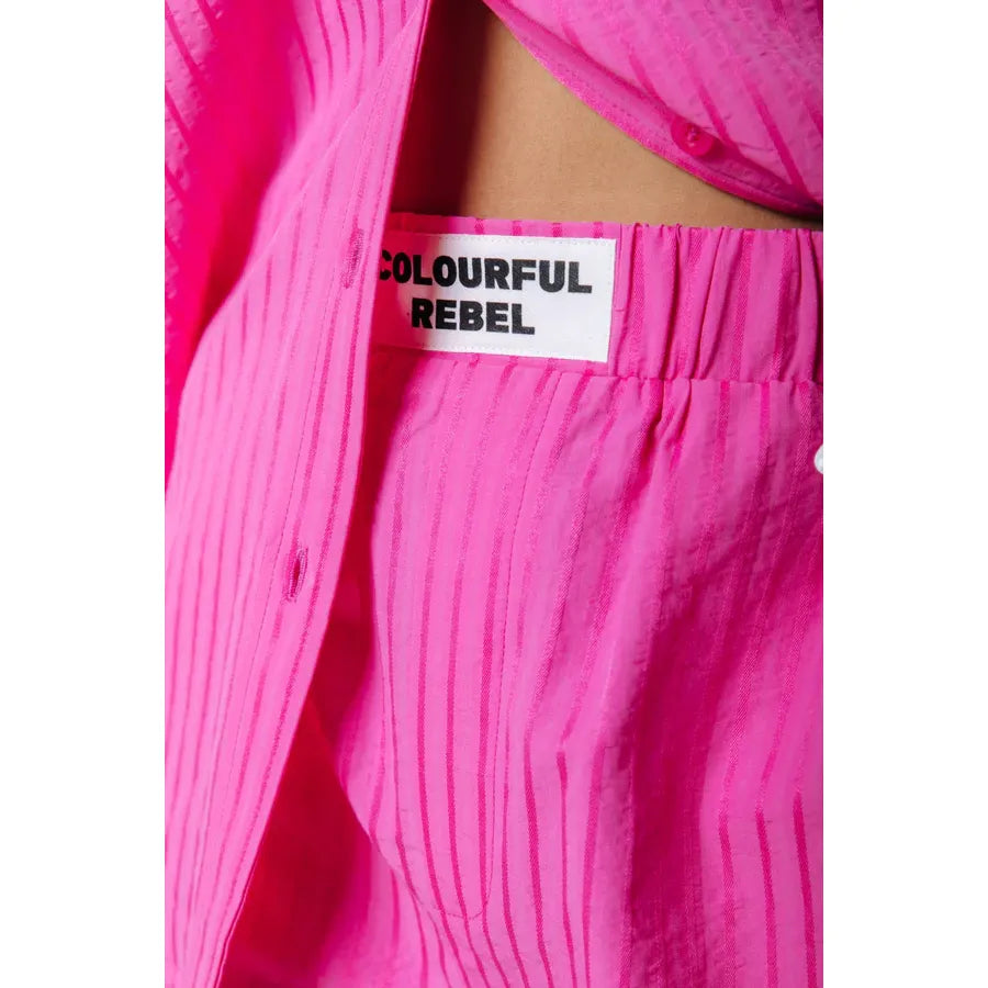Colourful Rebel Streifen-Shorts - pink