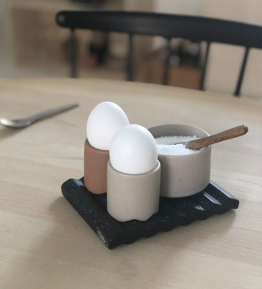 Lübech Living Wave salt & pepper mini bowl - light brown