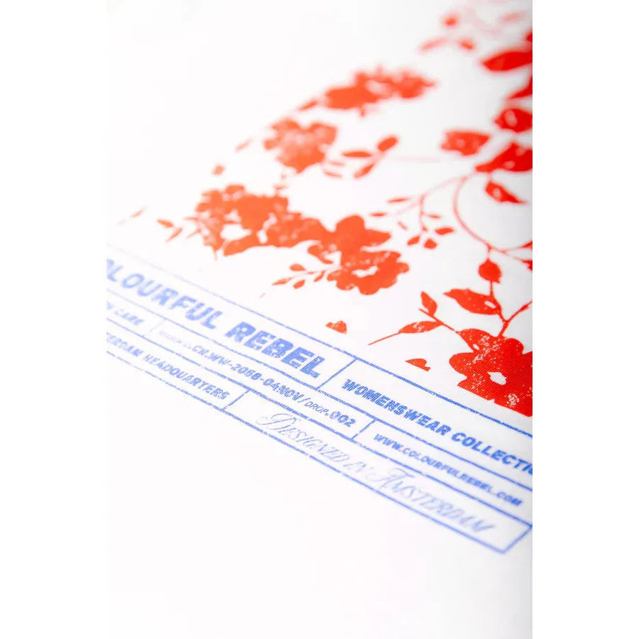 Colourful Rebel Flower Boxy T-Shirt - Standard white
