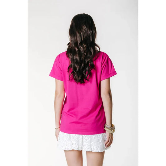 Colourful Rebel Uni Logo T-Shirt - dark fuchsia