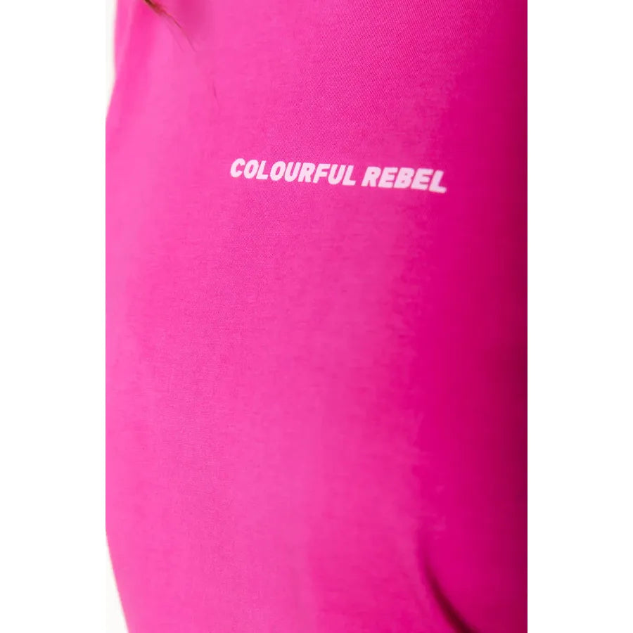 Colourful Rebel Uni Logo T-Shirt - dark fuchsia