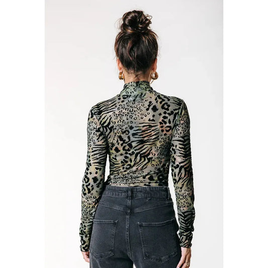Colourful Rebel Neyo Leoparden-Flock-Oberteil