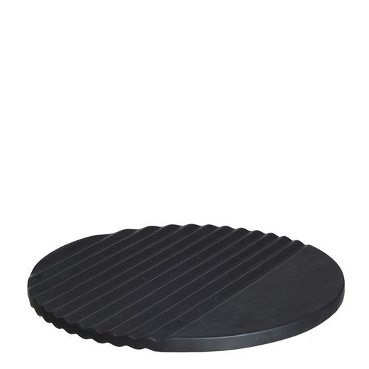 Lübech Living Round Wave Tray - black matte