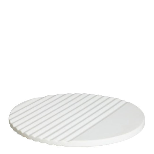 Lübech Living Round Wave Tray - white matte