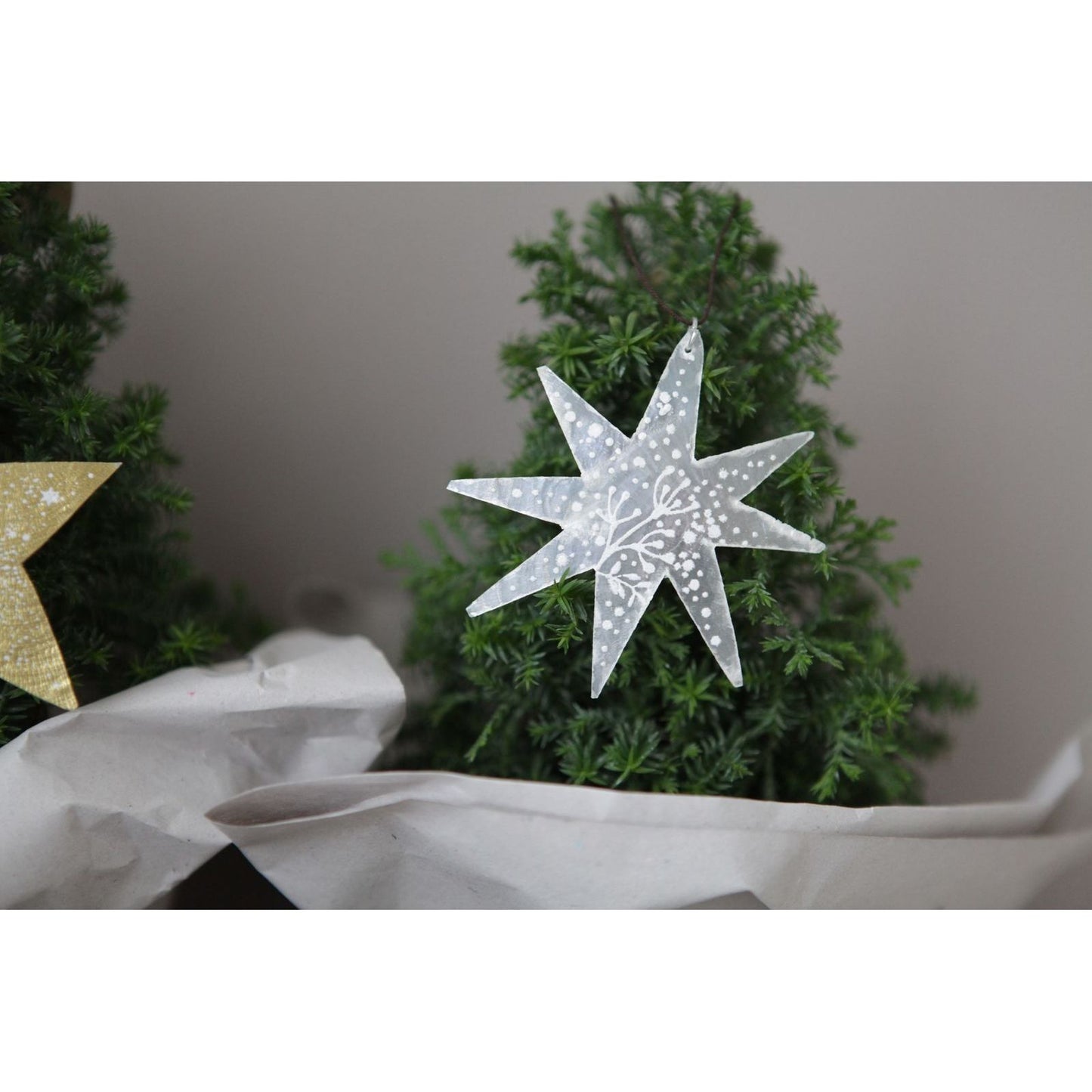 Good old friends Capizsterne -Zweig- silber