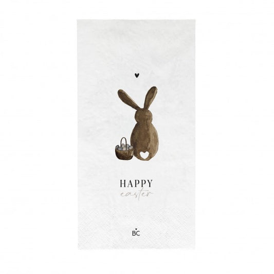 Bastion Collections Napkin white / Papierserviette -Happy Easter-