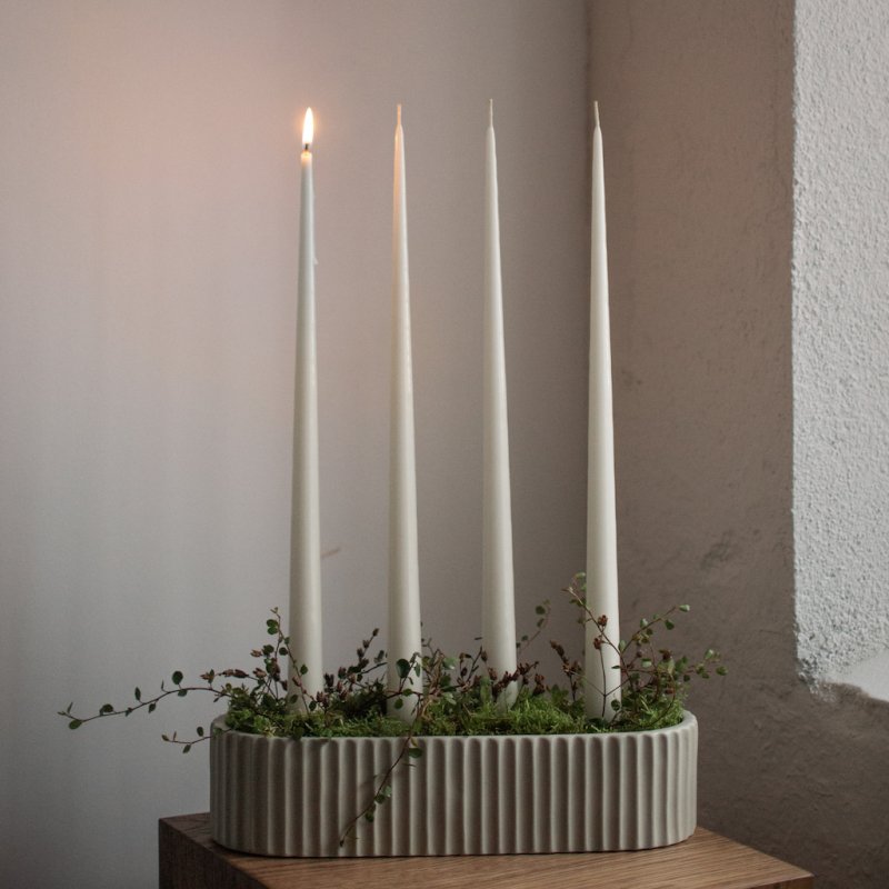 DBKD Stripe Candle Holder/ Kerzenhalter - sandy mole