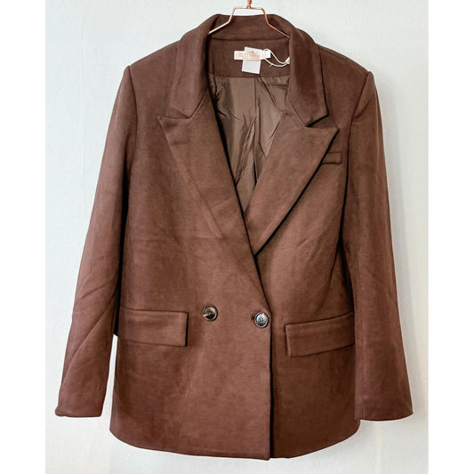 Wildlederblazer "Elodie" - schokobraun