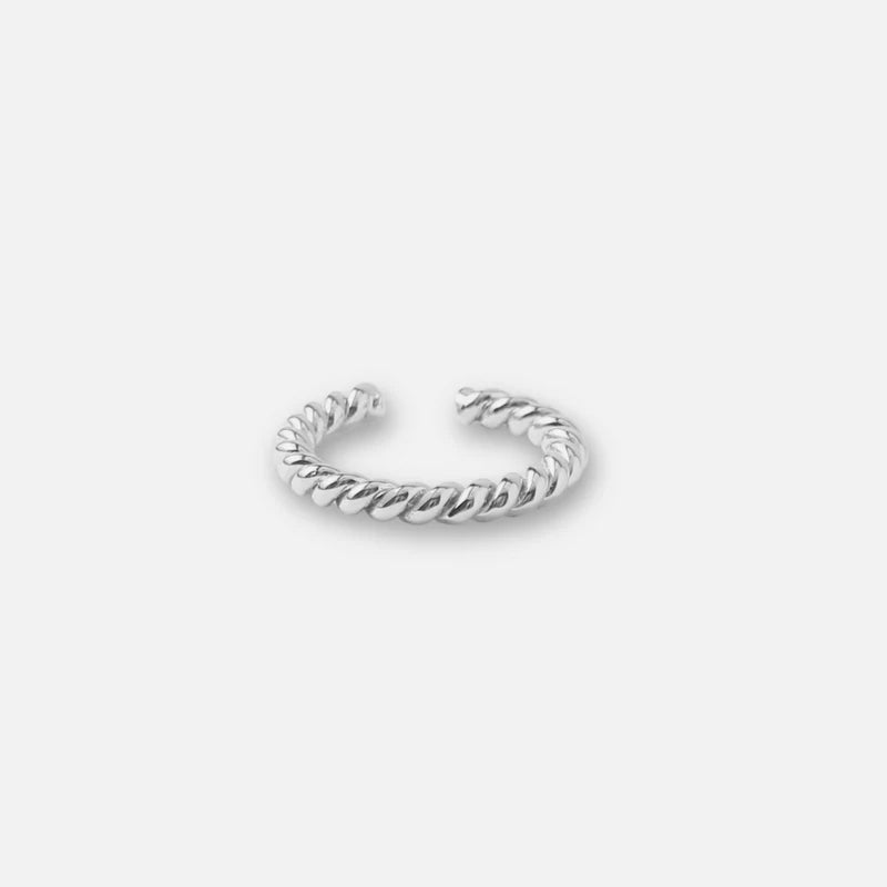 Glam & Glory Braided Earcuff -silber-