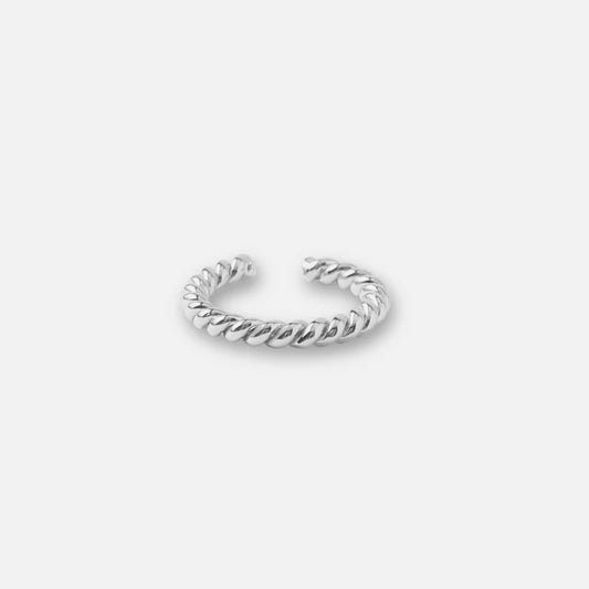 Glam & Glory Braided Earcuff -silber-