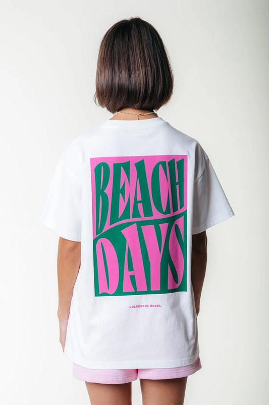 Colourful Rebel Beach Days Loosefit T-Shirt -standard white-