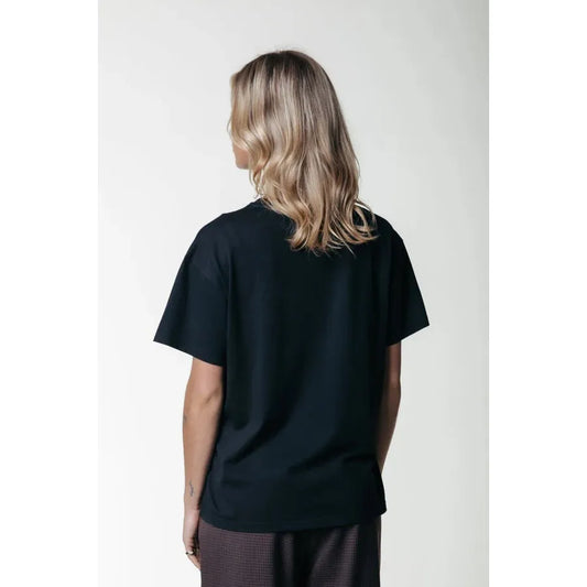 Colourful Rebel Uni-Label-T-Shirt -schwarz