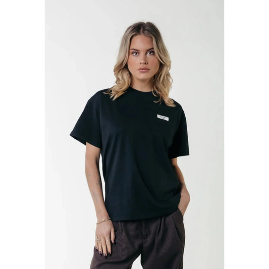 Colourful Rebel Uni-Label-T-Shirt -schwarz