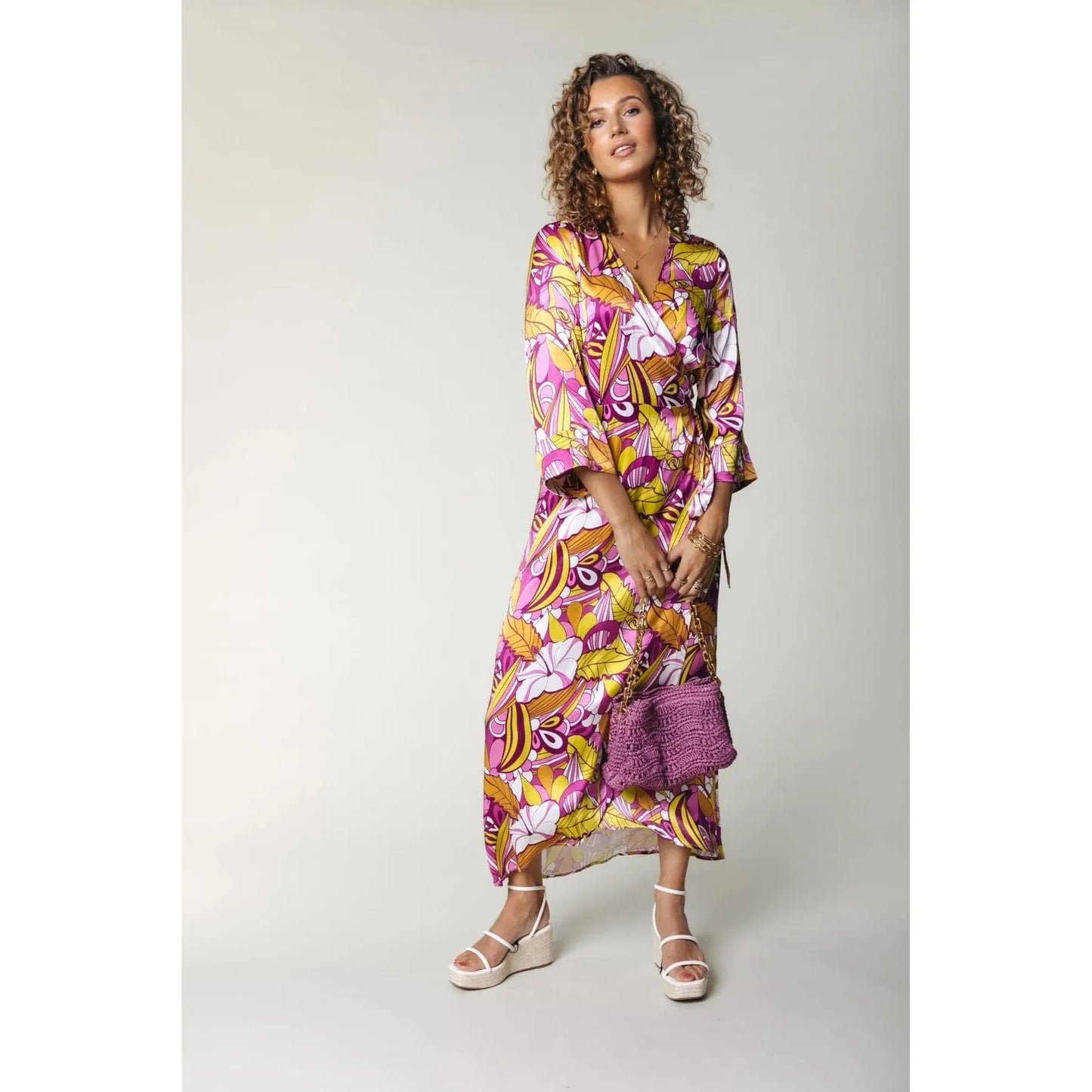 Colourful Rebel Lela Blumenwickelkleid