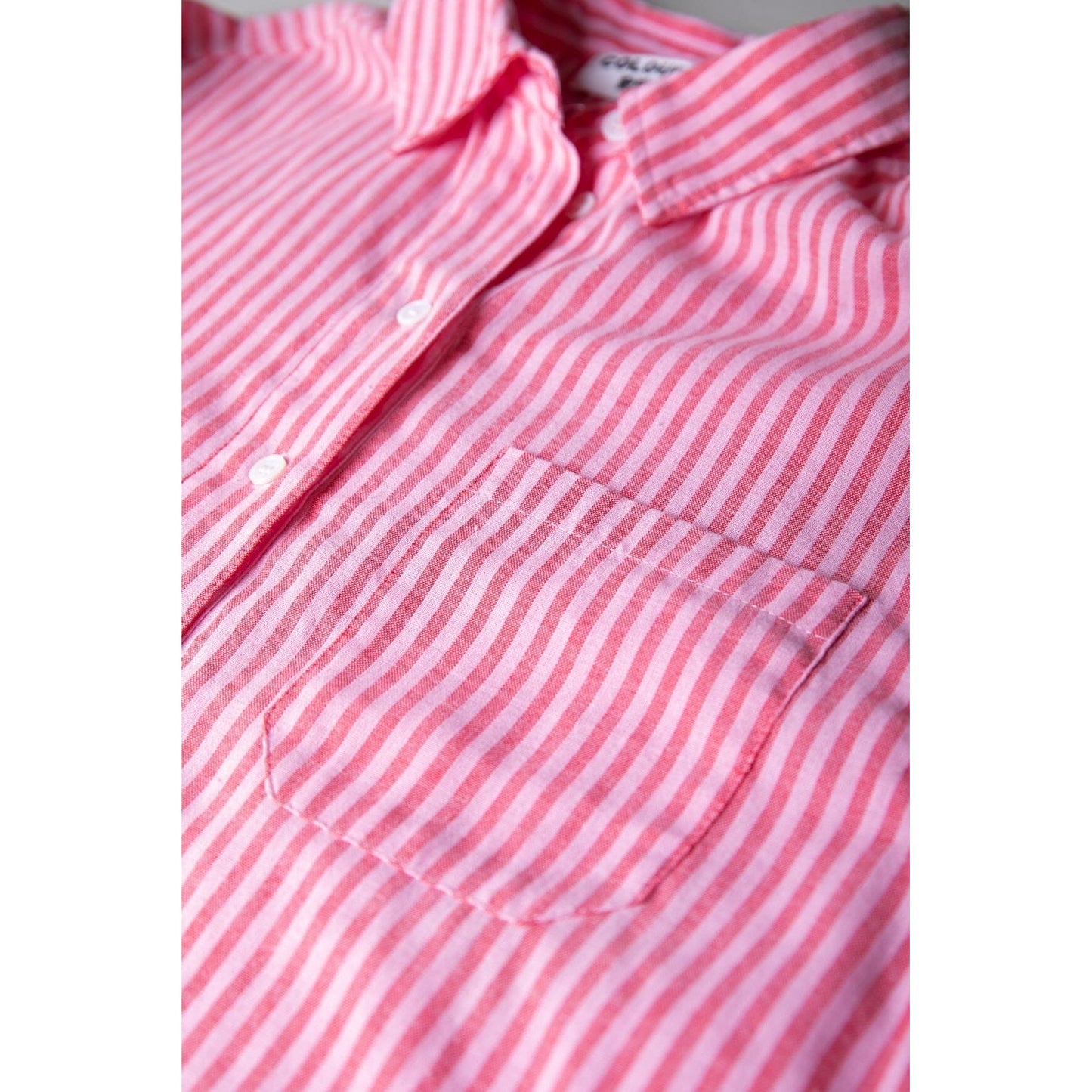 Colourful Rebel Taila gestrefite Bluse -mohnrot-