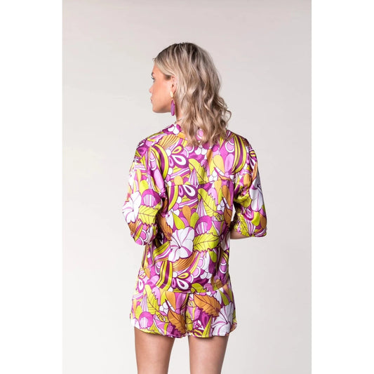 Colourful Rebel Tilly Blumen- Satin-Shorts