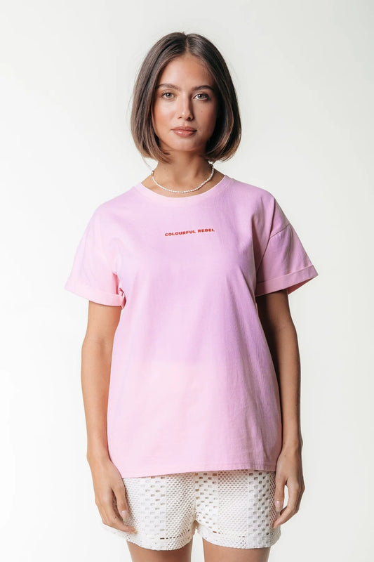 Colourful Rebel T-Shirt Uni-Logo -frisches pink-