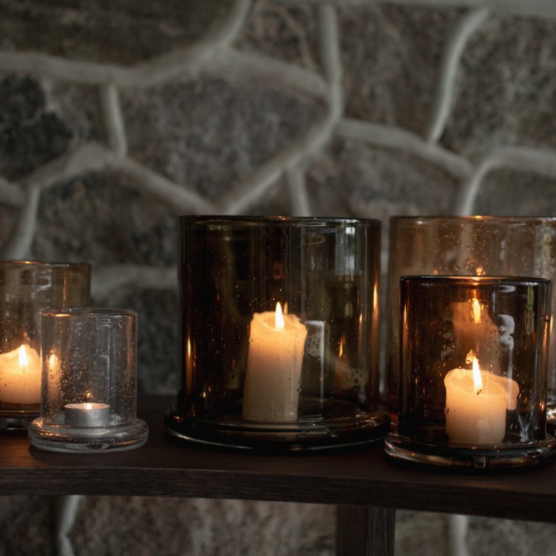 DBKD Bubble/ Kerzenglas large - brown