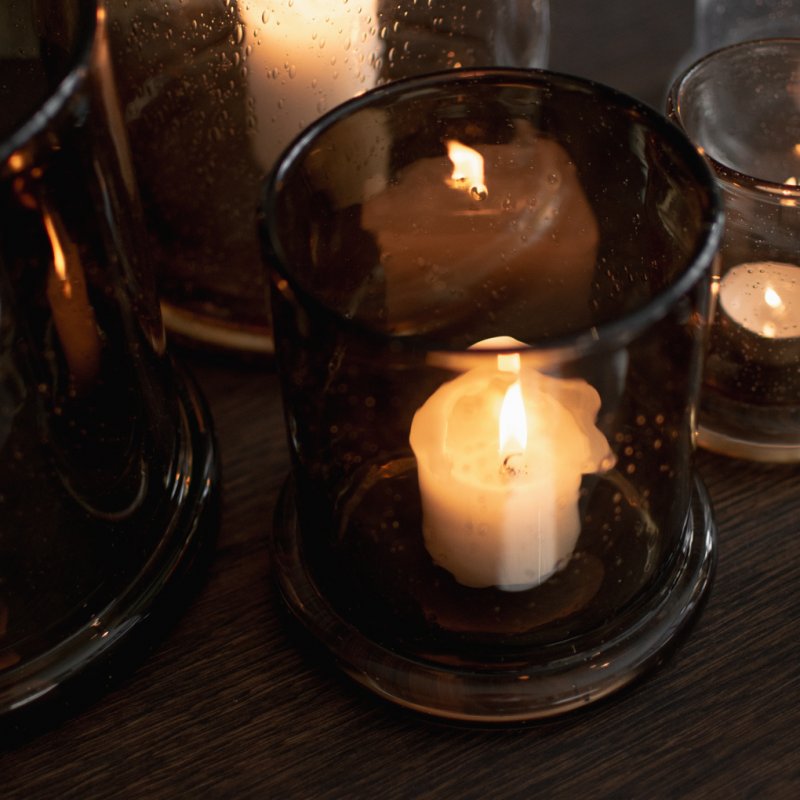 DBKD Bubble/ Kerzenglas medium - brown