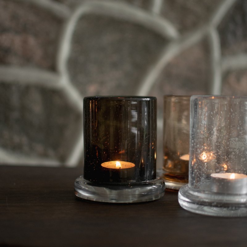 DBKD Bubble/ Kerzenglas small - brown