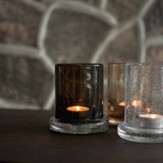 DBKD Bubble/ Kerzenglas small - brown