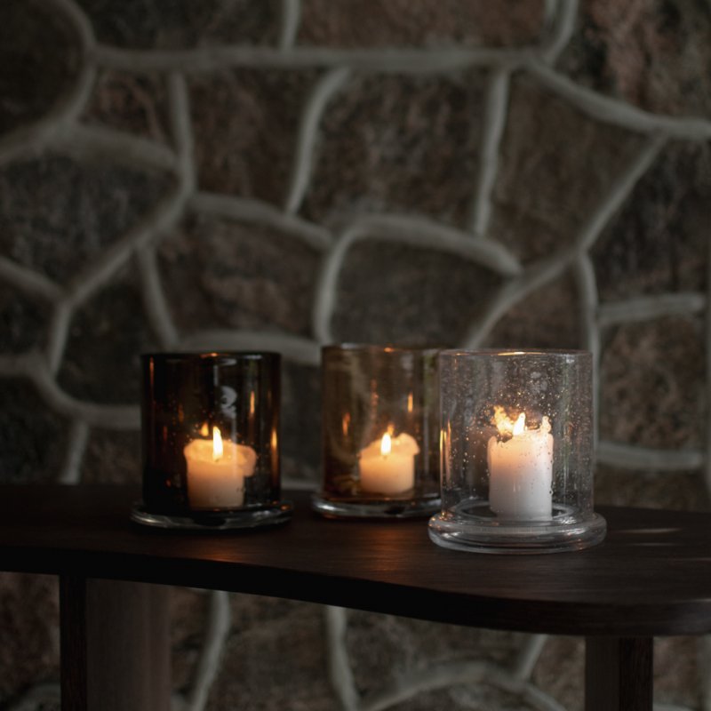 DBKD Bubble/ Kerzenglas medium - brown