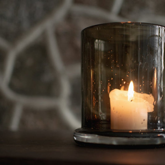 DBKD Bubble/ Kerzenglas medium - brown