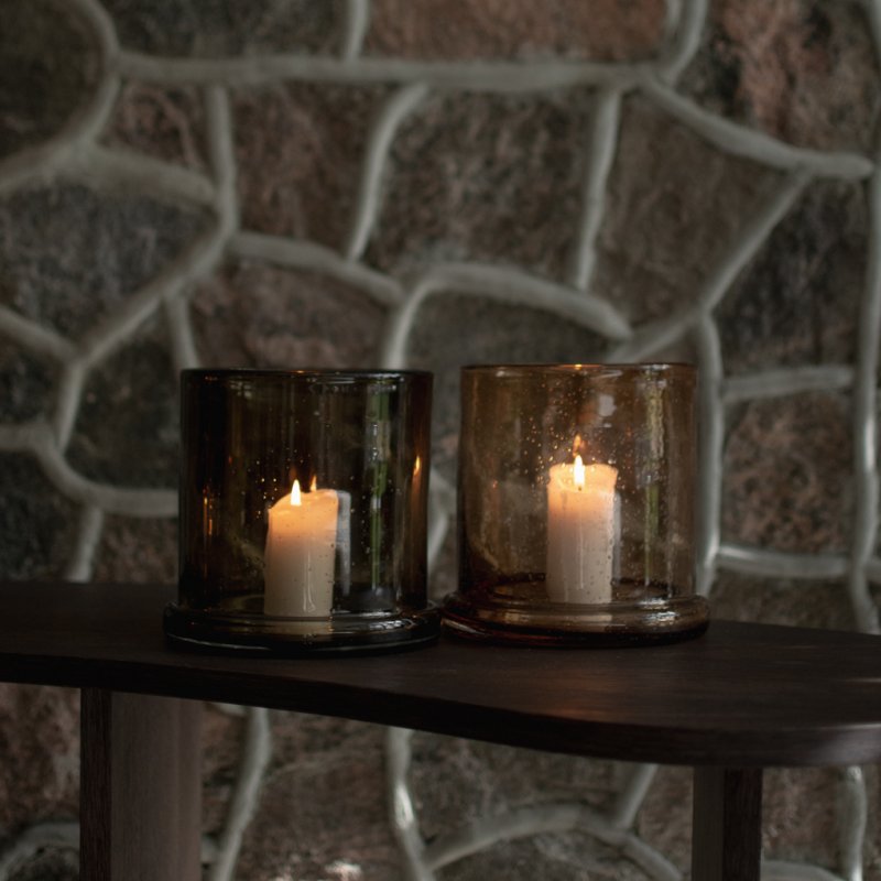 DBKD Bubble/ Kerzenglas large - brown