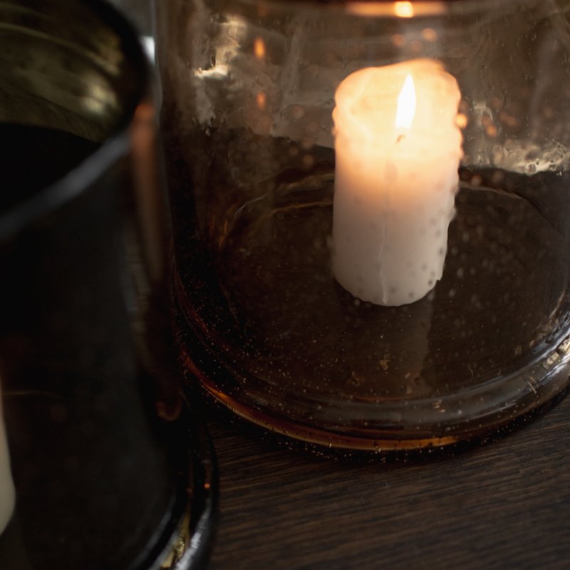 DBKD Bubble/ Kerzenglas large - brown