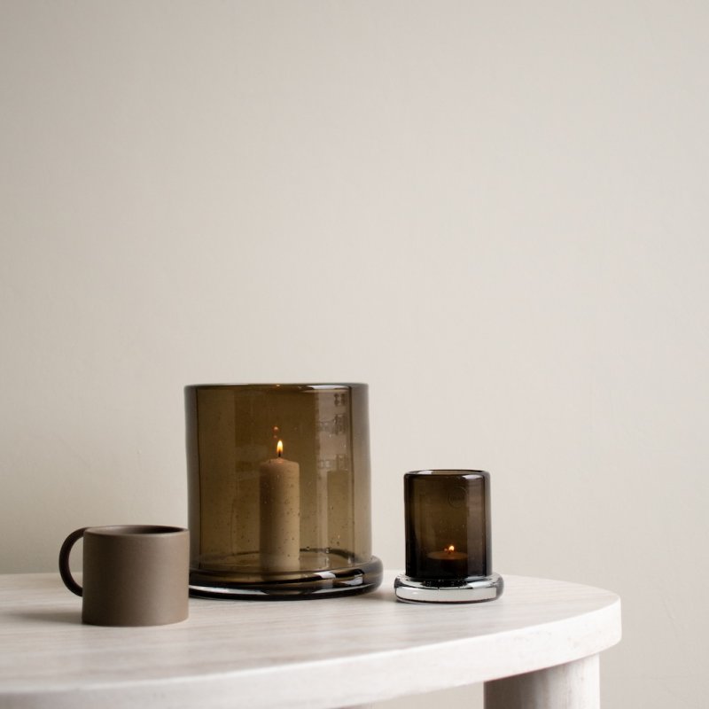 DBKD Bubble/ Kerzenglas large - brown