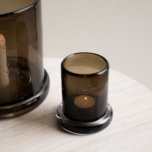 DBKD Bubble/ Kerzenglas small - brown