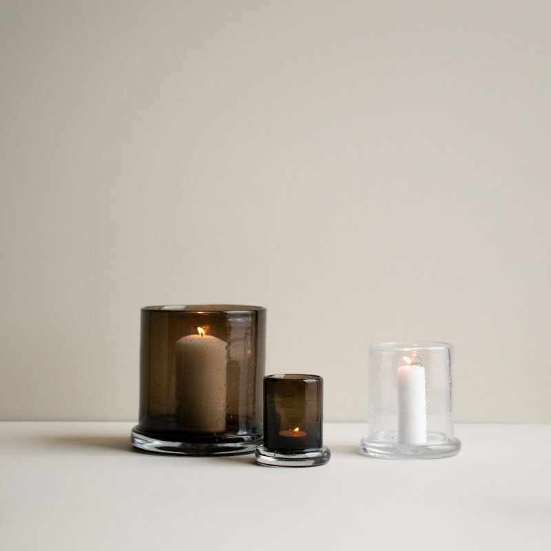 DBKD Bubble/ Kerzenglas large - brown