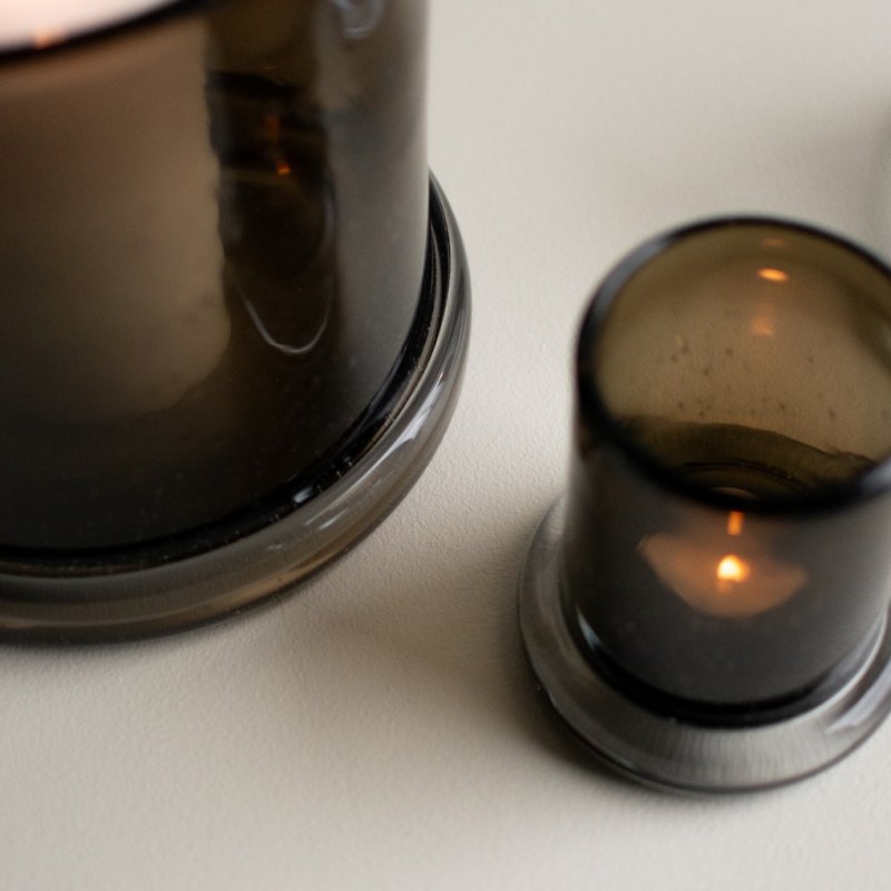 DBKD Bubble/ Kerzenglas small - brown