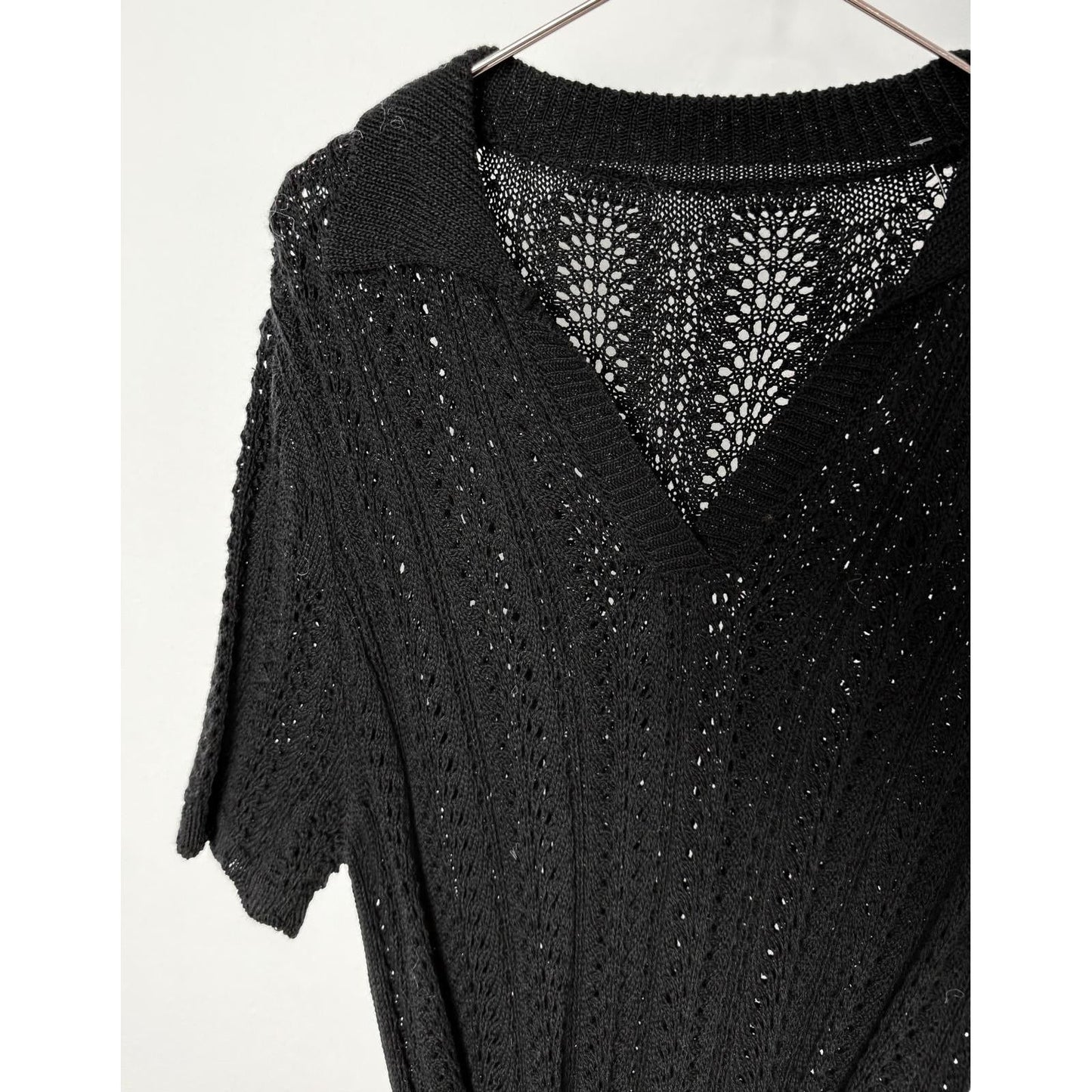 Häkelkleid - schwarz