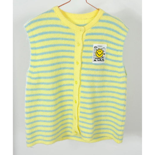 Strickweste "SunnyBlue" -butteryellow