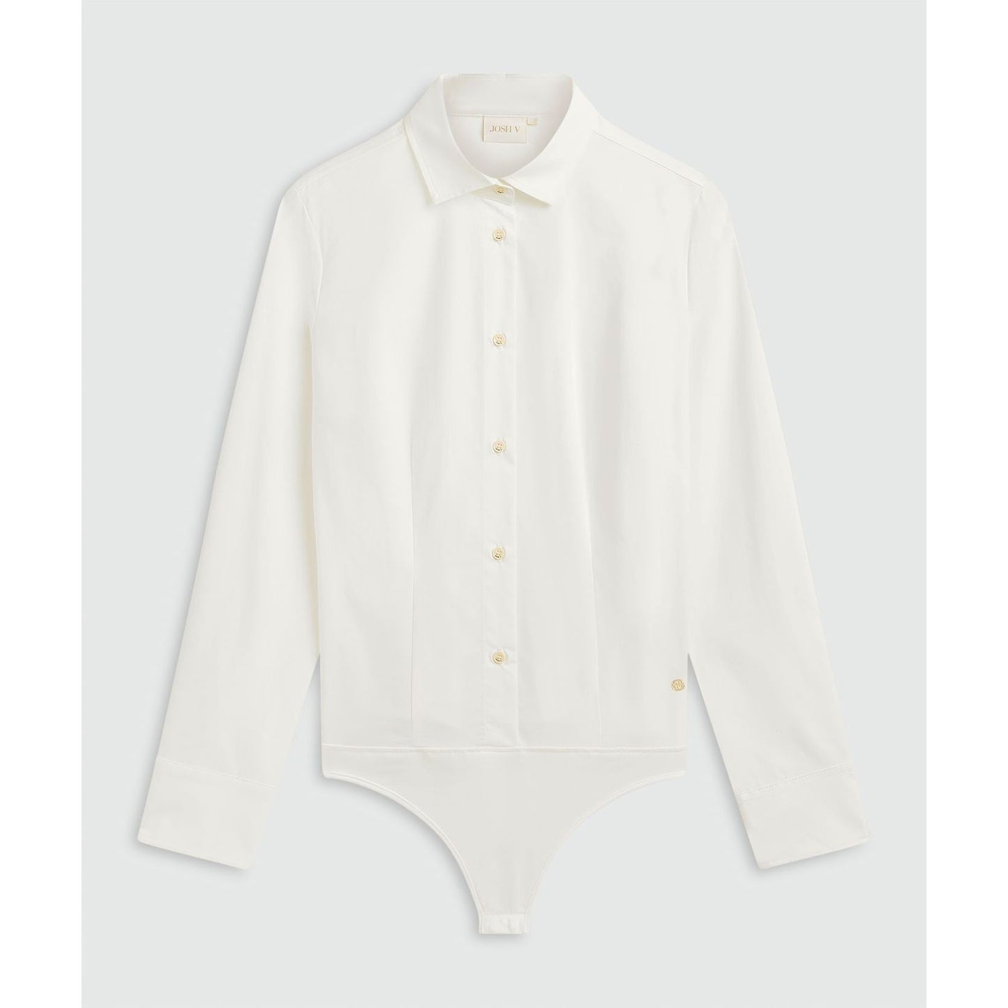 JOSH V eng anliegende Body-Bluse - off white
