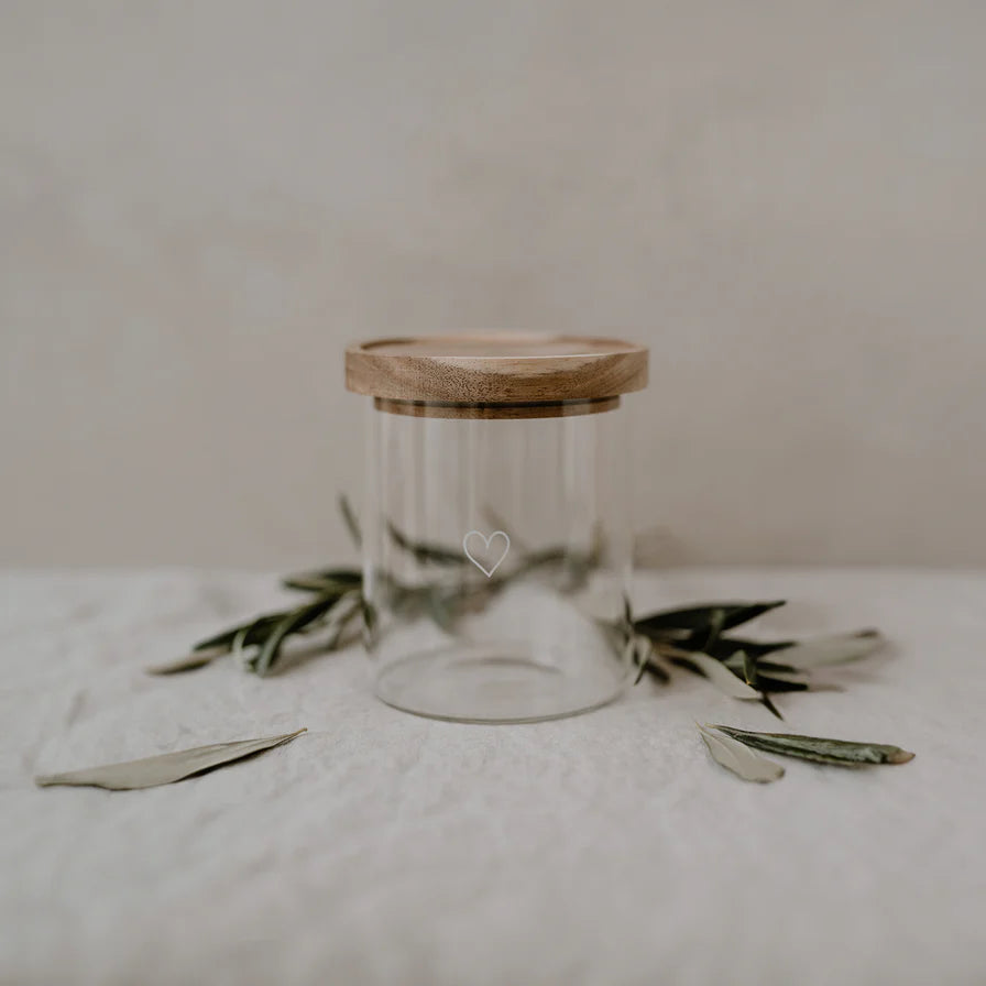 Eulenschnitt Vorratsglas -Herz-