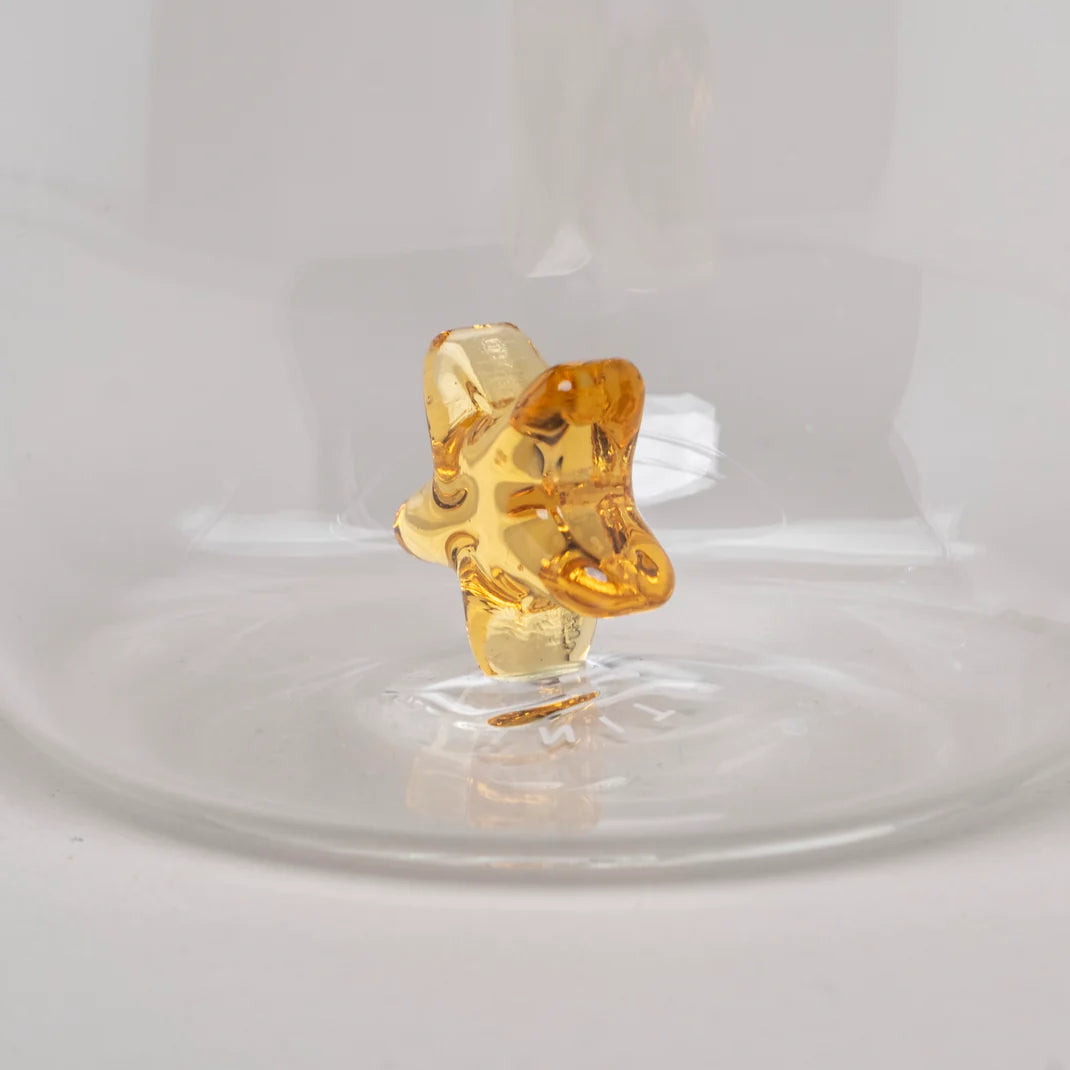 Eulenschnitt Trinkglas Sternfigur